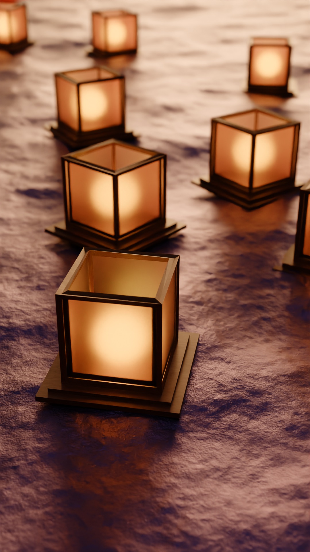 Realistic Lanterns Phone Background